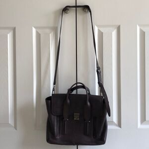 3.1 Philip Lim Wine/Purple Leather Pashli  Bag